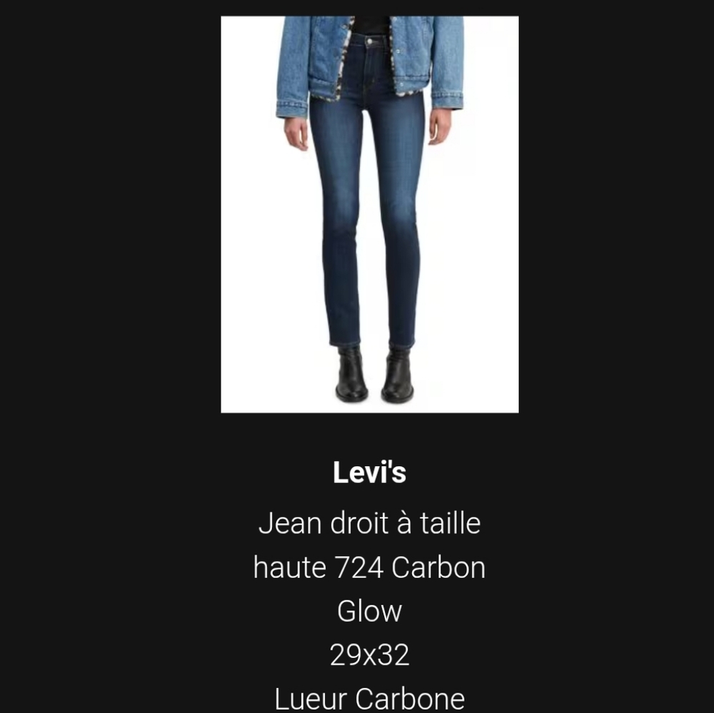 Levi's - 724 High Rise Straight Women's Jeans 29x32